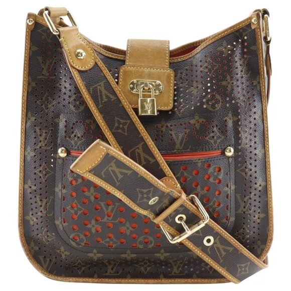 LOUIS VUITTON Muset Shoulder Bag M95174 Brown / orange/Monogram Perfo Women - Picture 1 of 12